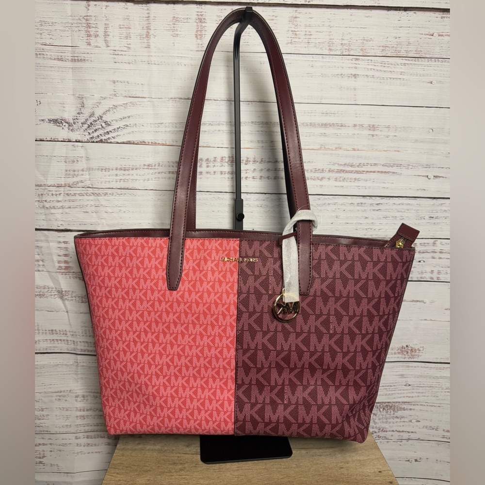 Michael Kors Two-Tone Pink and Plum Tote
